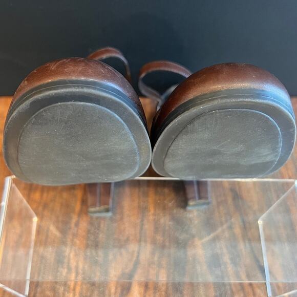 Etienne Aigner Brown Leather Eyelet Detail Nadine Mary Jane 8.5 - Picture 10 of 15